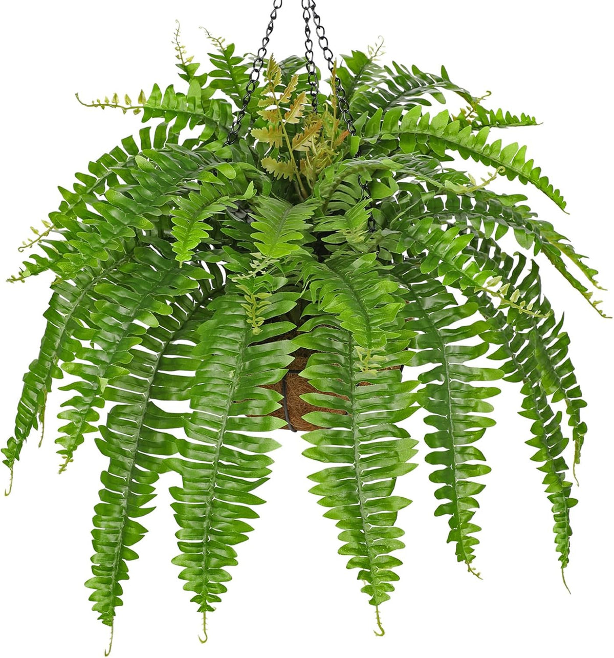 Fake Hanging Plants Large Boston Fern Artificial Plants Outdoor Realistic Fake Ferns with Palm