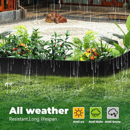 Steel Garden Edging with Top Bending Protection Metal Lanscape Edging Steel Lawn Edging 40 inch