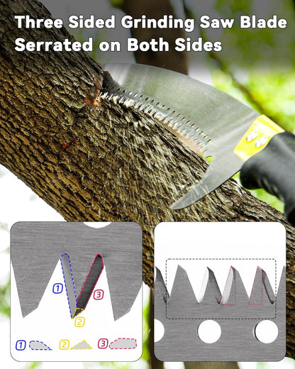 8.5FT Pole Saw with Adjustable Length for Tree Trimming, Lightweight Manual Pruning Saw with Mn