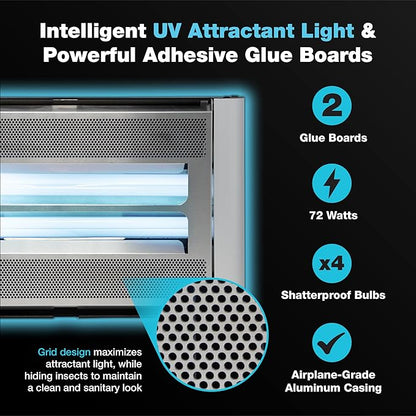 Catchmaster Vector Plasma Screened Light Trap, UV Light Fly Traps, Gnat Traps for House Indoor