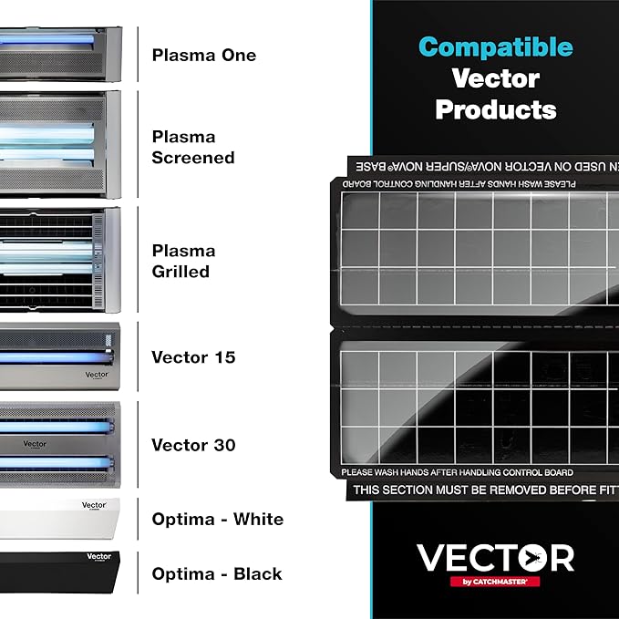 Catchmaster Vector Trap Replacement, UV Light Fly Traps for Home, Unscented Sticky Gnat Glue Boards