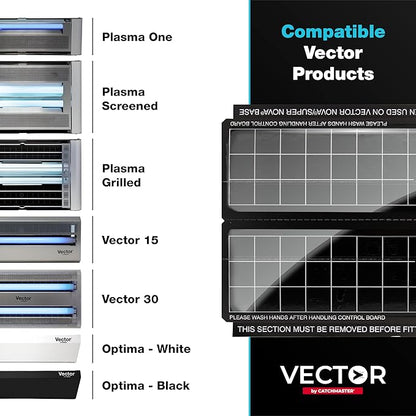 Catchmaster Vector Trap Replacement, UV Light Fly Traps for Home, Unscented Sticky Gnat Glue Boards