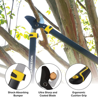 Jameson Heavy-Duty 29″ Bypass Lopper | 1-3/4″ Cutting Capacity | Non-Stick Blade | Aluminum Frame |