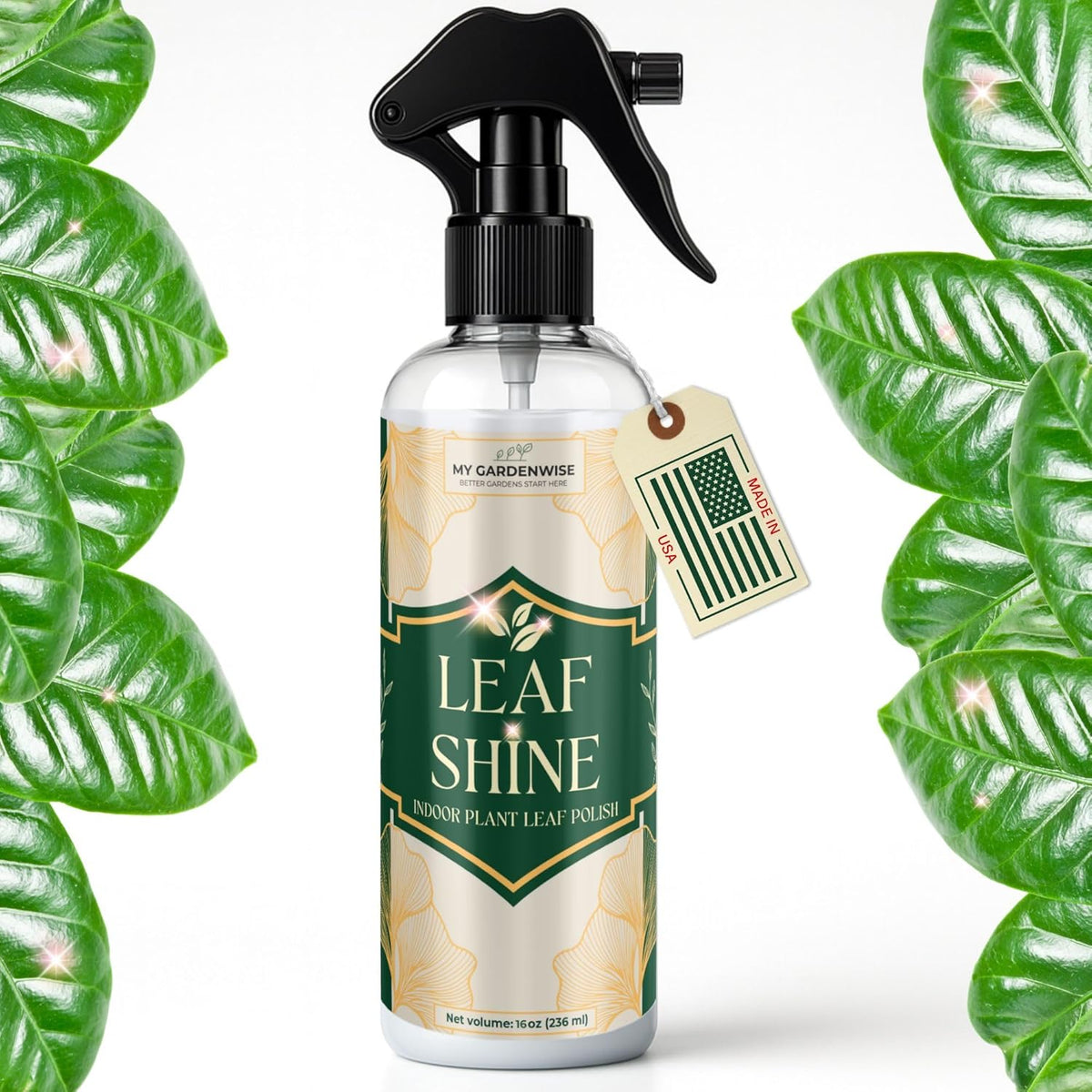 Leaf Shine Spray for Indoor Plants – Plant Leaf Cleaner & Shine for Real House Plants