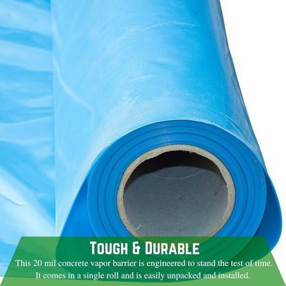 Farm Plastic Supply - Concrete Vapor Barrier - 20 mil - Heavy Duty Plastic Tarp, Polyolefin Vapor