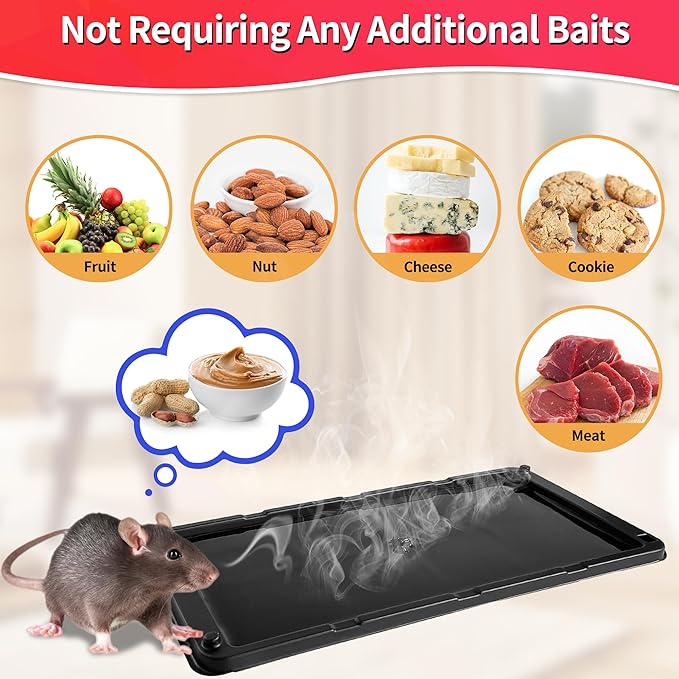 LULUCATCH Sticky Mouse Trap, 20 Pack Large Glue Traps, Pre-Baited Heavy Duty Non-Toxic Bulk Glue