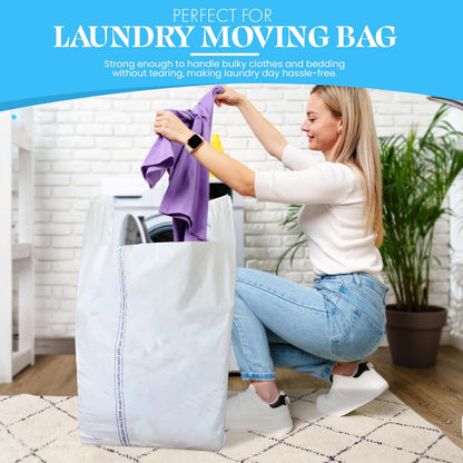 Heavy Duty Contractor Trash Bags with Handles – 52 Gallon, 40 Count | 3 MIL Thick, Extra Large