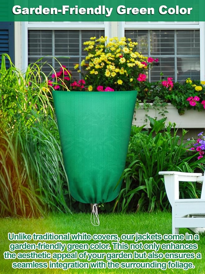 Abimars Thicker Plant Covers Freeze Protection Jacket 2.36 oz/yd², 5.2'x6.5' Reusable Winter Plant