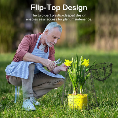 VIVOSUN Garden Cloches for Plants, Rustproof Chicken Wire Cloches with Flip-Top Design & Integrated