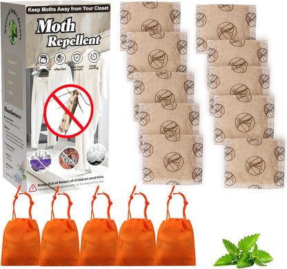 15 Pack Moth Repellent for Closets Made with Plant-Based Ingredients, Effective Moth Repellent for