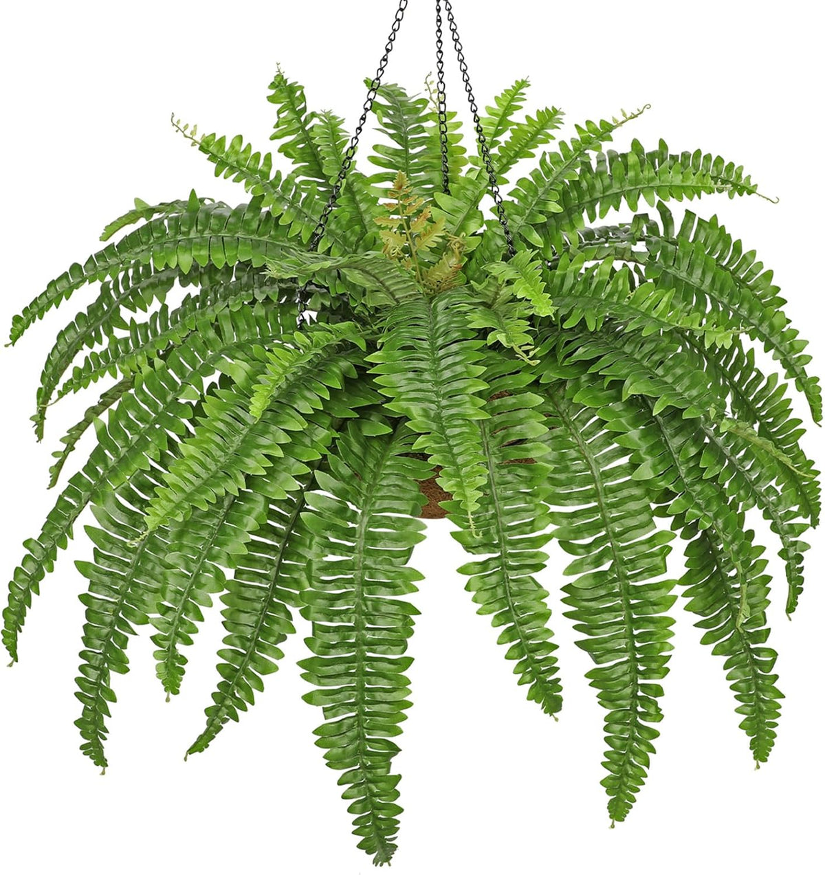 Fake Hanging Plants Large Boston Fern Artificial Plants Outdoor Realistic Fake Ferns with Palm