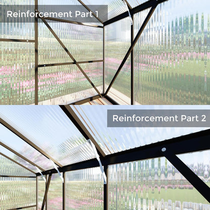 8x8 FT Greenhouses for Outdoors, Polycarbonate Greenhouse with PC Panels, Greenhouses for Outdoors