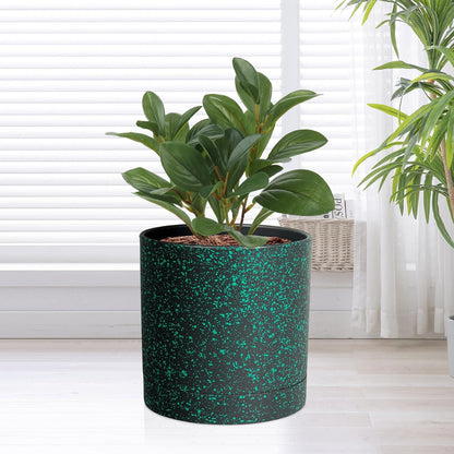 7/6.5/6/5/4 inch Plant Pots, 5 Pack Cylinder Flower Pots for Small Indoor Outdoor Plants, Plastic