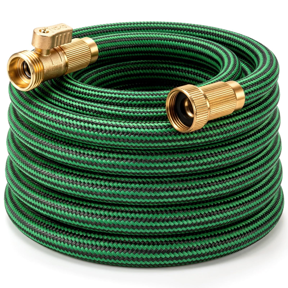 NON-EXPANDABLE Garden Hose 25 ft, Heavy Duty Flexible Water Hose, Kink Resistant Lightweight Hybrid