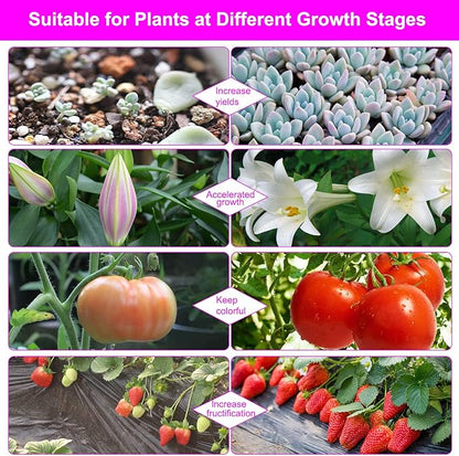 Grow Lights for Indoor Plants, Full Spectrum LED Plant Lamps with Clips and 3m Cables for Seeding