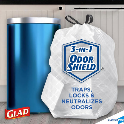 CloroxPro Glad ForceFlex 13 Gallon Tall Kitchen Drawstring Trash Bags, 100 Count and Pine-Sol