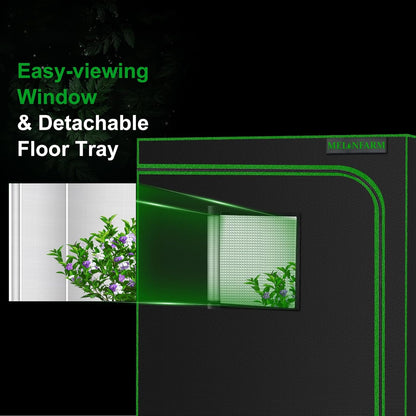 MELONFARM Small Grow Tent for Aerogarden，30”x18”x36” ，Hydroponics Growing System ，Highly Reflective