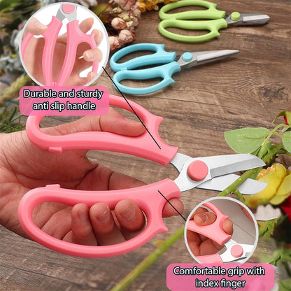 Garden Flower Scissors,3 PCS Stainless Steel Fresh Flower Cutter with Comfortable Grip Handles