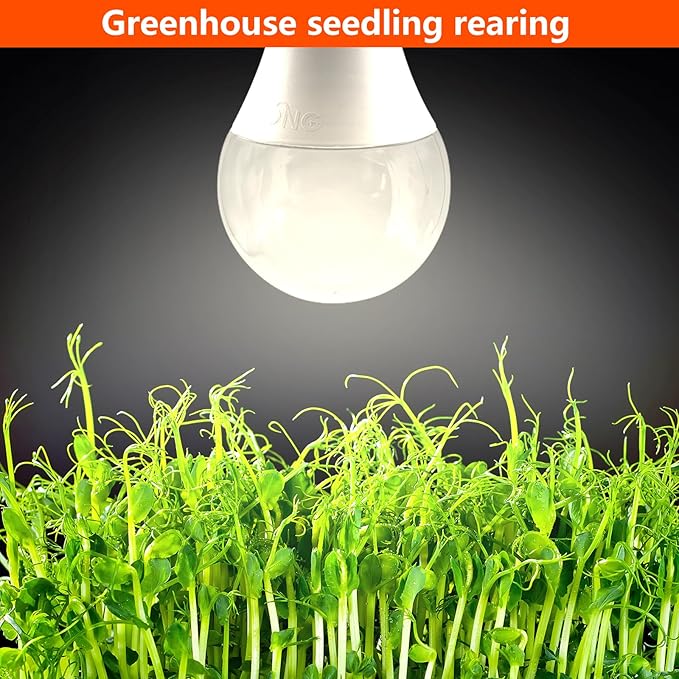 A25 Bulb Plus Size, 15W Grow Bulb,150W Equivalent,LED Grow Light Bulbs, Full Spectrum Grow