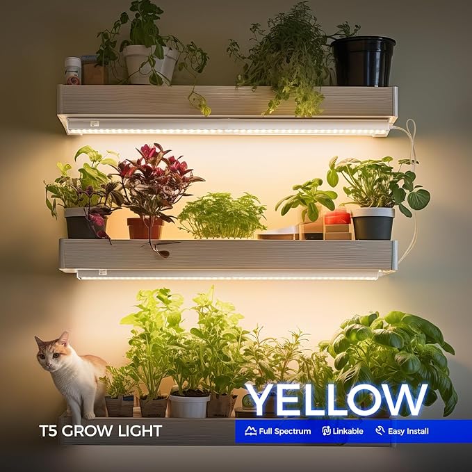 Barrina T5 Grow Lights, Full Spectrum, 2ft 80W (8 x 10W, 500W Equivalent), LED Grow Light Strip for