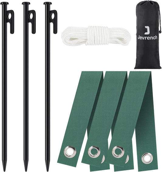 Tree Stake Kits, Heavy Duty Tree Stakes and Supports Kits for Young Trees Against Bad Weather, 3