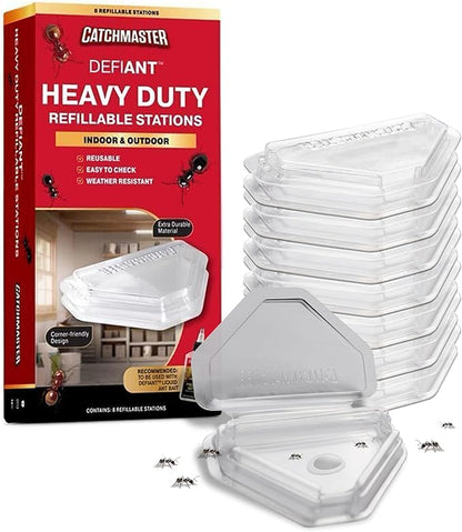 Catchmaster Defiant Reusable Heavy Duty Ant Traps Indoor & Outdoor Refill (8 Pack) – Effective