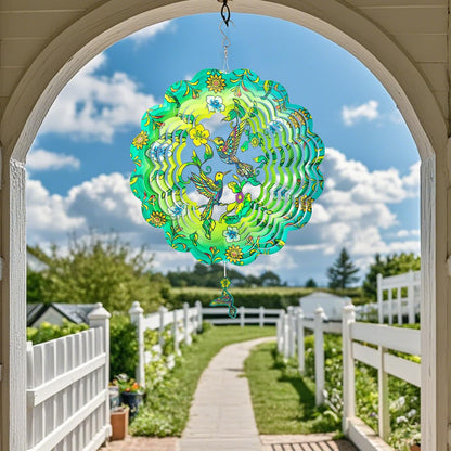 Wind Spinners,12 inch Hummingbird with 360° Swivel Hook for Yard and Garden, Bird Wind Catcher
