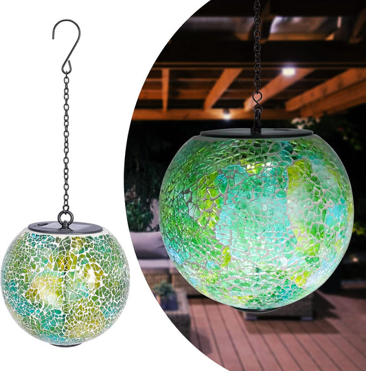Solar Hanging Lantern Solar Outdoor Lanterns Mosaic Gazing Ball Outdoor Hanging Lights Outdoor