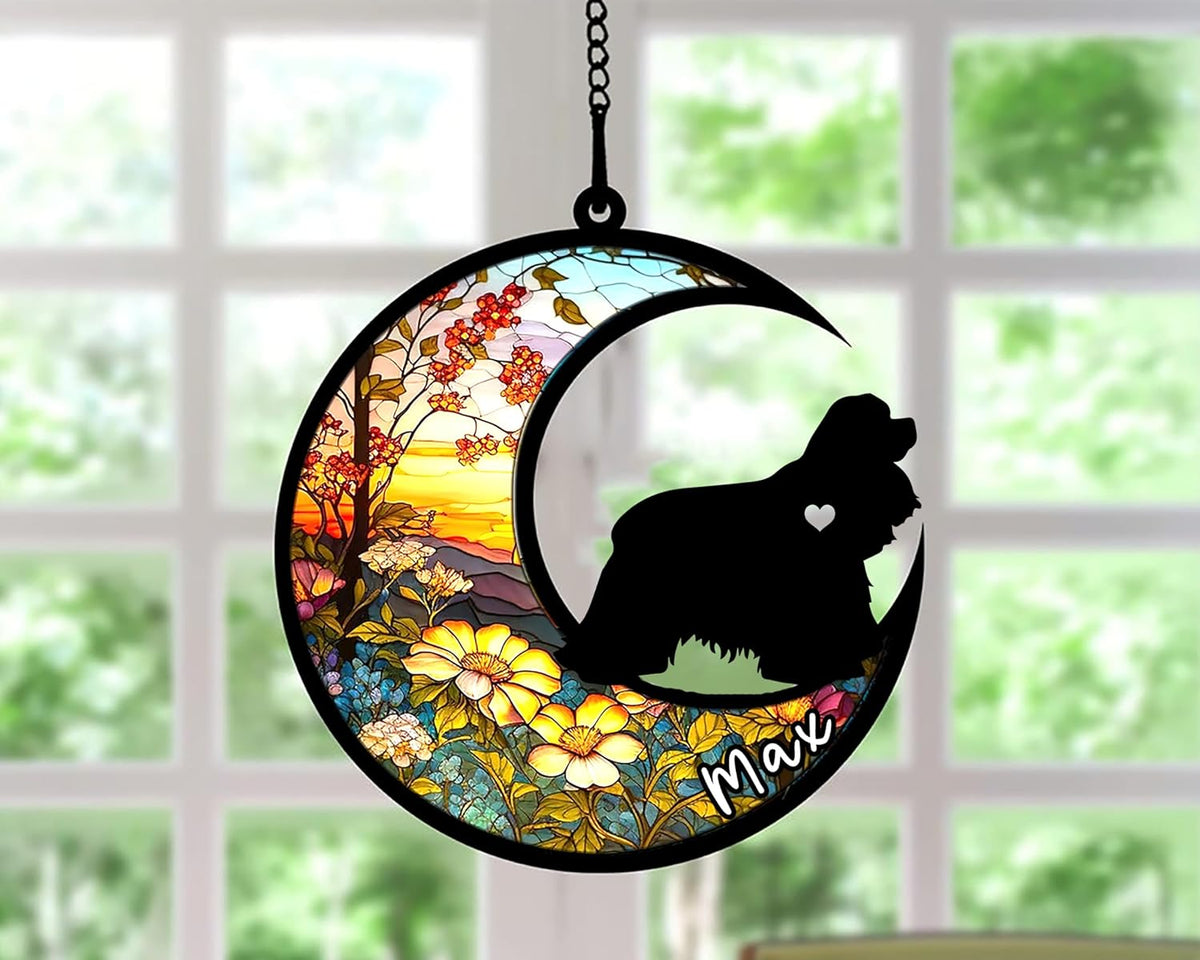 Personalized Dog Memorial, Custom Name American Cocker Spaniel Dog Christmas Ornament with Name