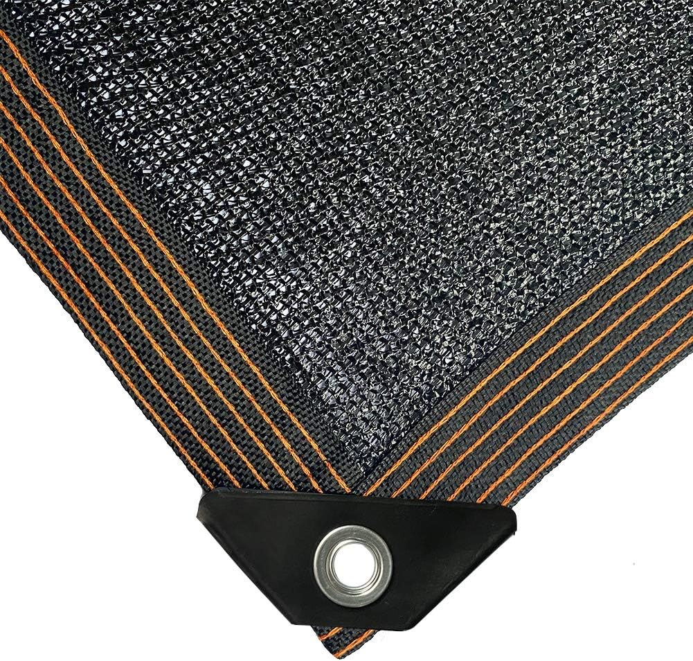 winemana 70% Black Shade Cloth, 12 x 10 FT Durable Mesh Tarp with Grommets, Resistant Garden Sun