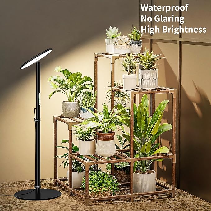 chiphy Desk Grow Lights for Indoor Plants, Full Spectrum LED Plant Light, 40W Aluminum Tabletop