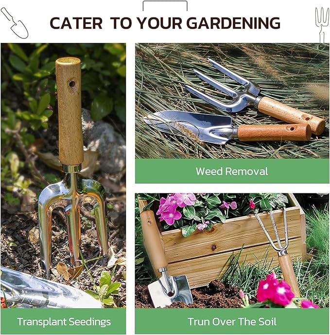 Gardening Tools 9-Piece Heavy Duty Garden Hand Tools with Fashion and Durable Garden Tools