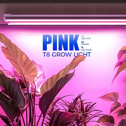 Barrina LED Grow Light, 252W(6 x 42W) 4ft T8, Full Spectrum, V-Shape with Reflector, Linkable