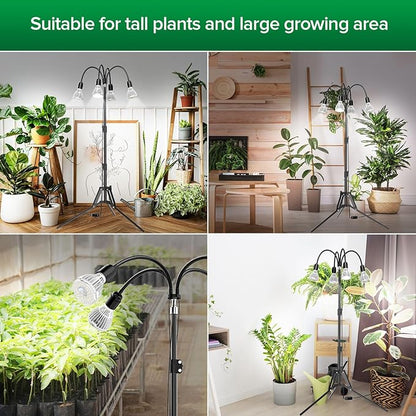 SANSI Grow Lights for Indoor Plants, 128W Full Spectrum Plant Lights for Indoor Growing, 35-64