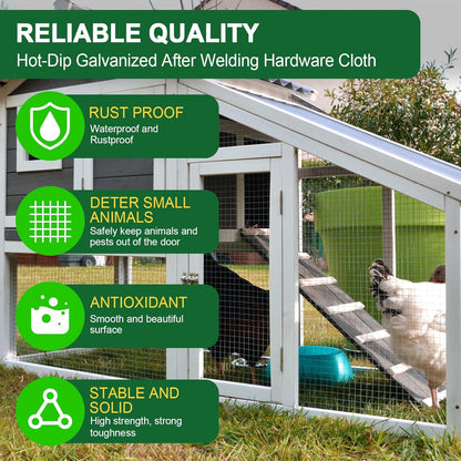 HOPERAN Hardware Cloth 1/2 Inch 36 x 50 ft - 19 Gauge Chicken Wire Fencing, Galvanized Wire Mesh