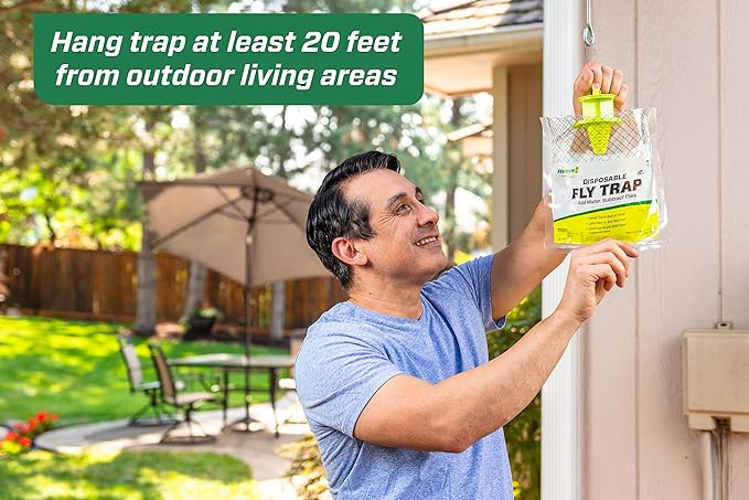 Rescue! Outdoor Disposable Hanging Fly Trap - 6 Traps