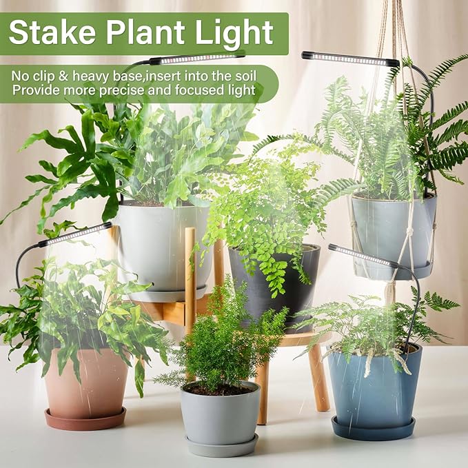 Grow Lights for Indoor Plants, 6000K Full Spectrum Plant Growth Light, Plant Lights for Indoor