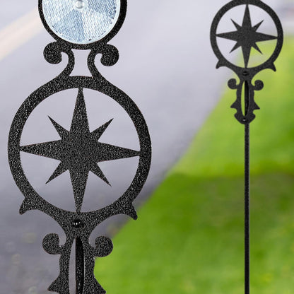Touch of Class Pathways Reflective Driveway Marker Stake Set of Two for Outdoor Use | Compass Star