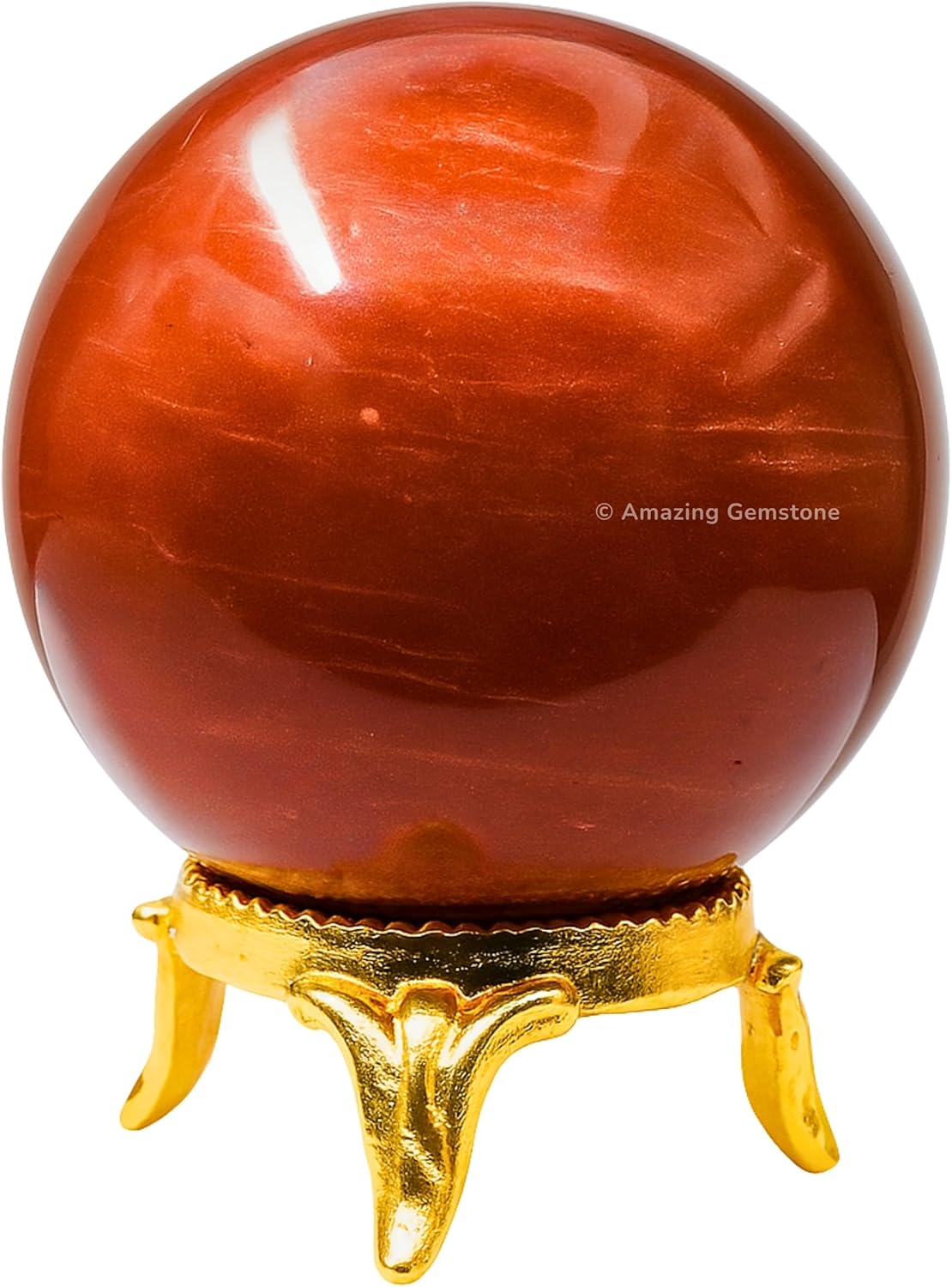 Amazing Gemstone Red Jasper Crystal Ball with Stand - 2 Inches Crystal Sphere Meditation Balls for