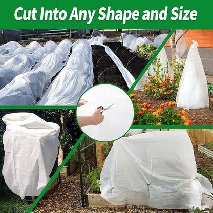 Avalution Plant Covers Freeze Protection, 10x50 FT Frost Cloths for Outdoor Plants, 0.9 oz/yd²