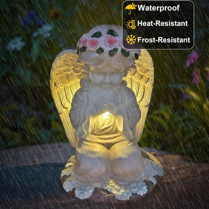 YODY Solar Garden Statues Outdoor Decor- Yard Decorations for Patio, Balcony, Backyard, Lawn