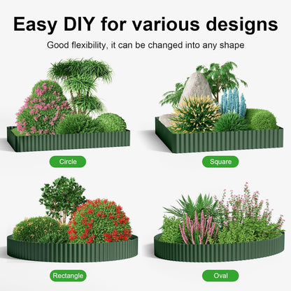 Land Guard Corrugated Metal Garden Edging, 6"×25Ft Steel Landscape Edging, Corrugated Metal Yard