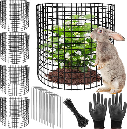 5 Pack Plant Protector from Animals, 13x12 inch Wire Plant Cages Mesh Plant Cage Garden Plant
