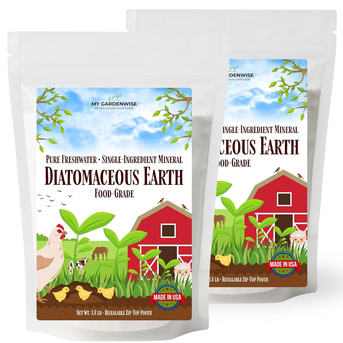 Diatomaceous Earth Food Grade – Diatomaceous Earth (DE) Powder – Pets & Plants Safe – Made in USA