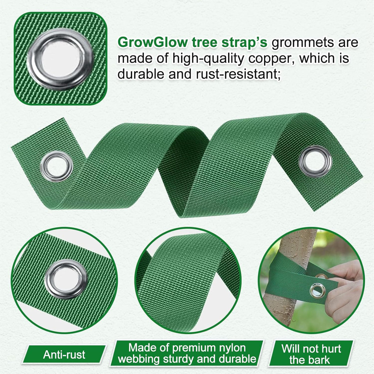 3 Pack 18" Tree Stake Kit, Heavy Duty Spiral Stakes and Supports for Leaning and Young Trees