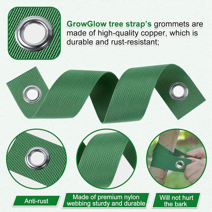 3 Pack 18" Tree Stake Kit, Heavy Duty Spiral Stakes and Supports for Leaning and Young Trees