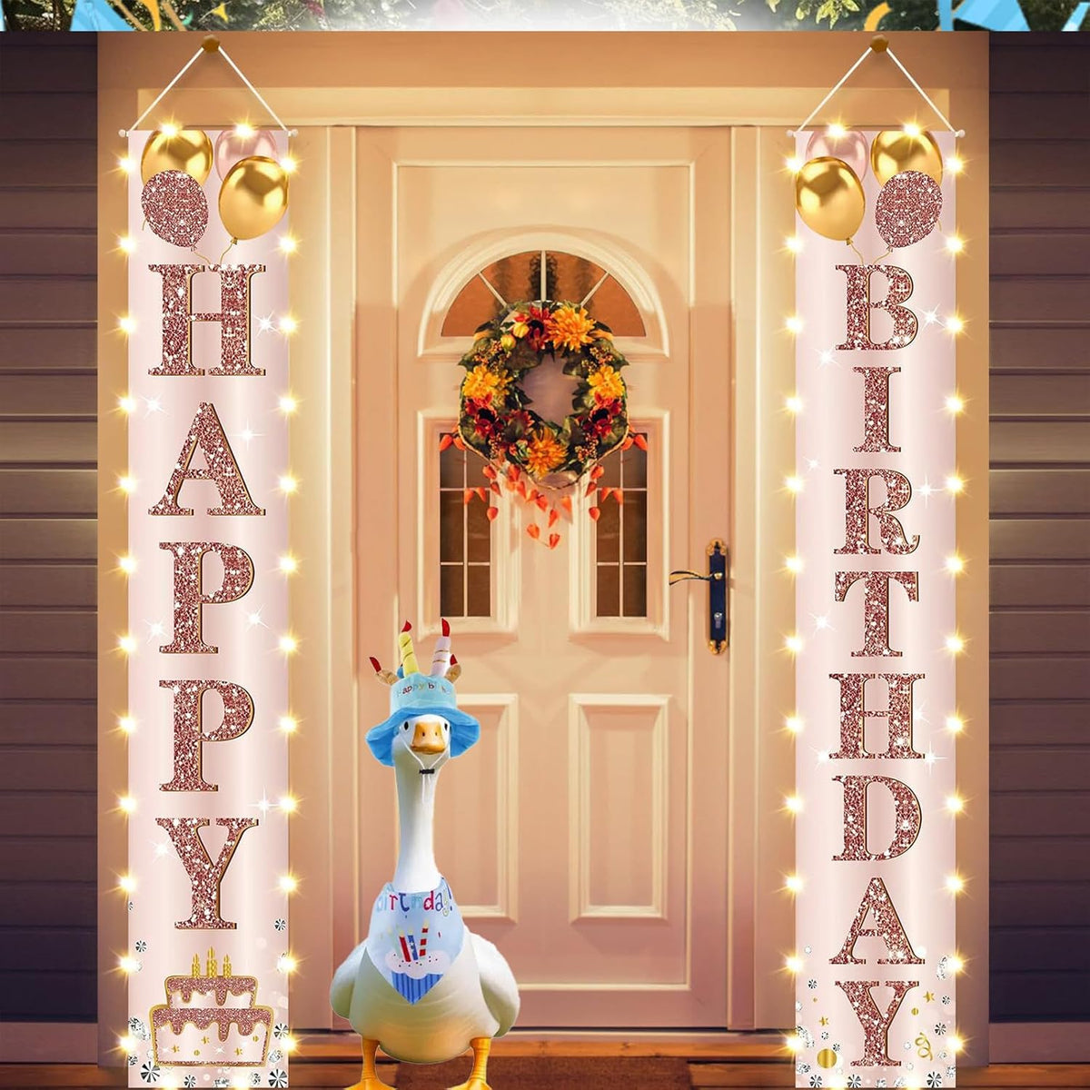 Porch Goose Outfits for 23" Plastic Porch Goose Birthday Outfit Goose Clothes for Cement Goose for