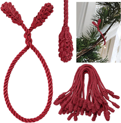 Shappy 24 Pieces Christmas Garland Banister Ties Christmas Decorative Reusable and Flexible Twist