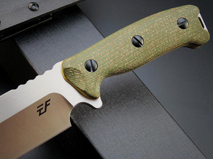 Eafengrow EF143 Fixed Blade Knife AUS-10 Steel Blade Micarta Handle Full Tang EDC Tool Straight