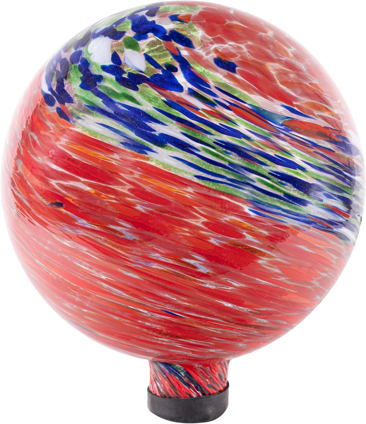 Echo Valley 8155 10-Inch Glow-in-the-Dark Illuminarie Glass Gazing Globe, Red Swirl